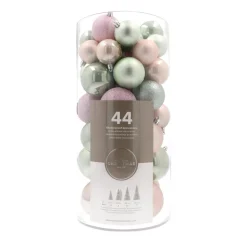 Box Of 44 Baubles Romantic Mix | Shatterproof | 5-8 Cm
