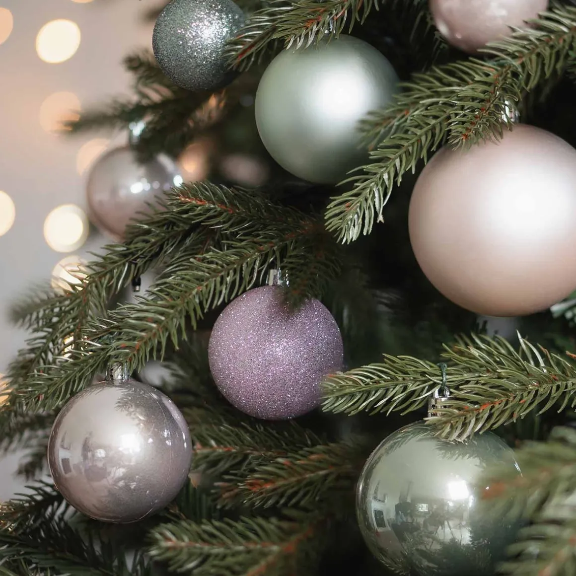 Box Of 44 Baubles Romantic Mix | Shatterproof | 5-8 Cm