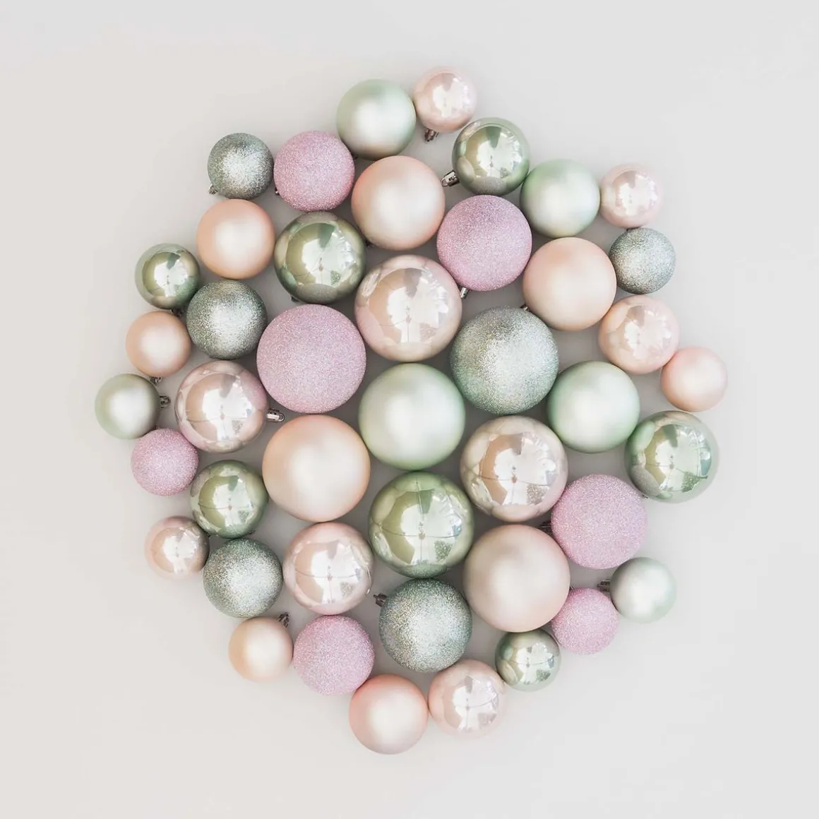 Box Of 44 Baubles Romantic Mix | Shatterproof | 5-8 Cm