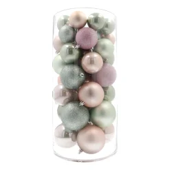 Box Of 44 Baubles Romantic Mix | Shatterproof | 5-8 Cm