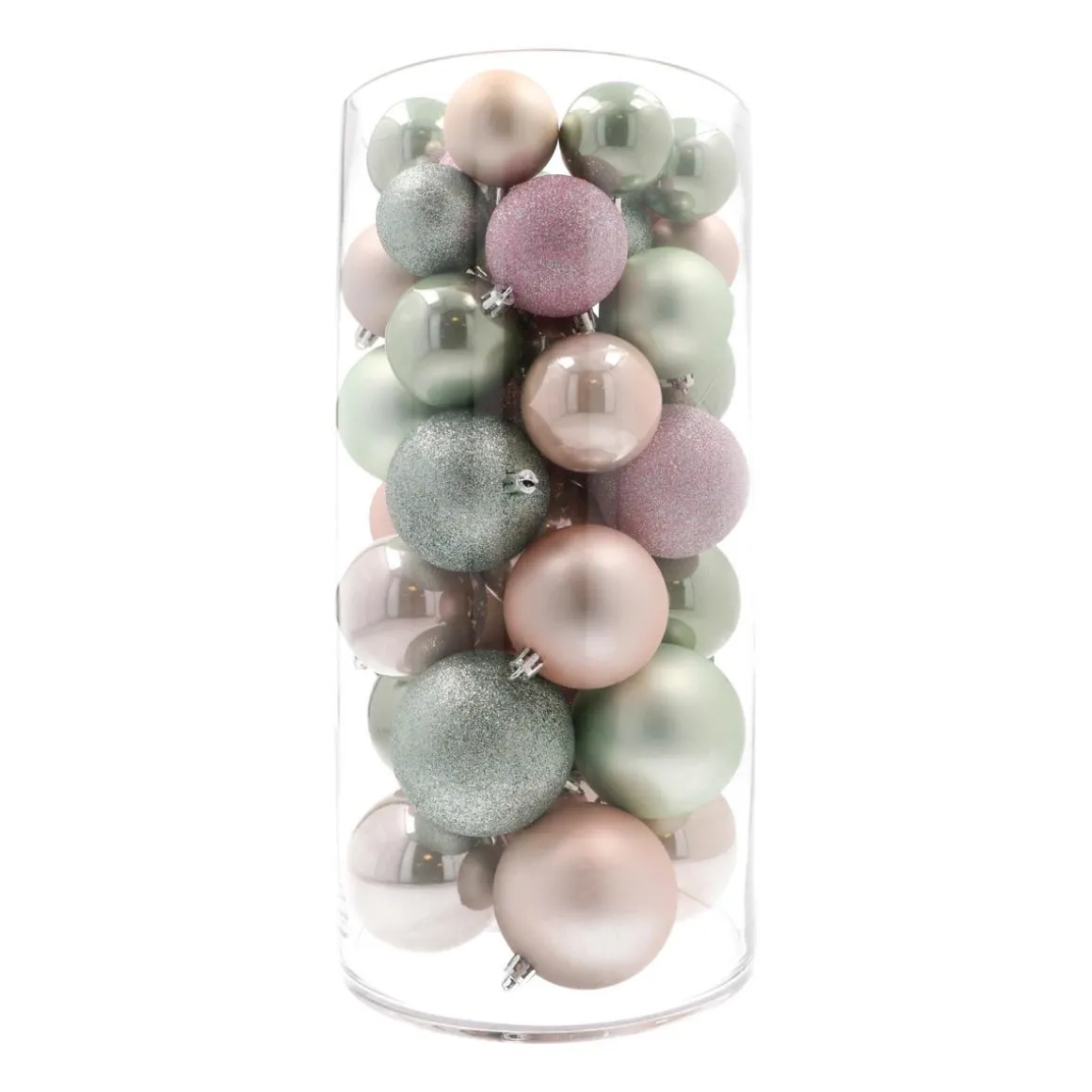Box Of 44 Baubles Romantic Mix | Shatterproof | 5-8 Cm