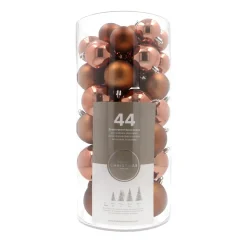 Box Of 44 Bronze Baubles | Shatterproof | 5-8 Cm