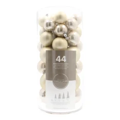 Box Of 44 Champagne Baubles | Shatterproof | 5-8 Cm
