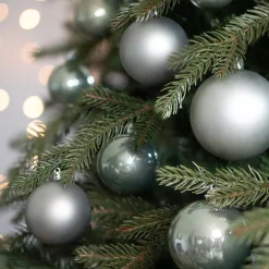 Box Of 44 Cottage Green Baubles | Shatterproof | 5-8 Cm