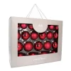 Box Of 44 Dark Red Baubles | Glass | 5-8 Cm