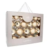 Box Of 44 Light Gold Baubles | Glass | 5-8 Cm