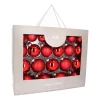 Box Of 44 Red Baubles | Glass | 5-8 Cm