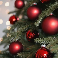 Box Of 44 Red Baubles | Glass | 5-8 Cm