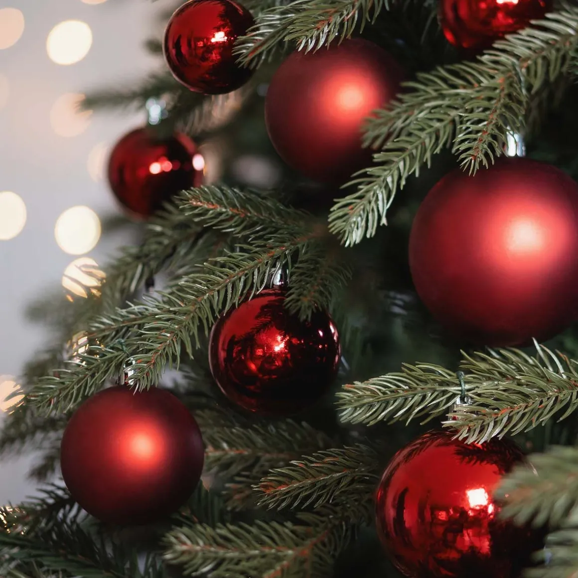 Box Of 44 Red Baubles | Shatterproof | 5-8 Cm