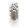 Box Of 44 Silver Baubles | Shatterproof | 5-8 Cm