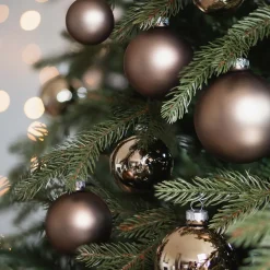 Box Of 44 Taupe Baubles | Glass | 5-8 Cm