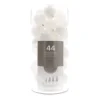 Box Of 44 White Baubles | Shatterproof | 5-8 Cm