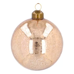 Bronze Christmas Bauble With Vintage Crackle