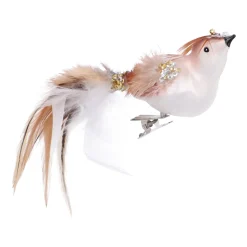 Brown Bird Clip-on Ornament For A Charming Christmas Tree