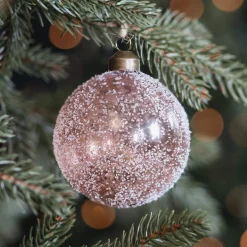 Brown Christmas Bauble With Handmade Speckles