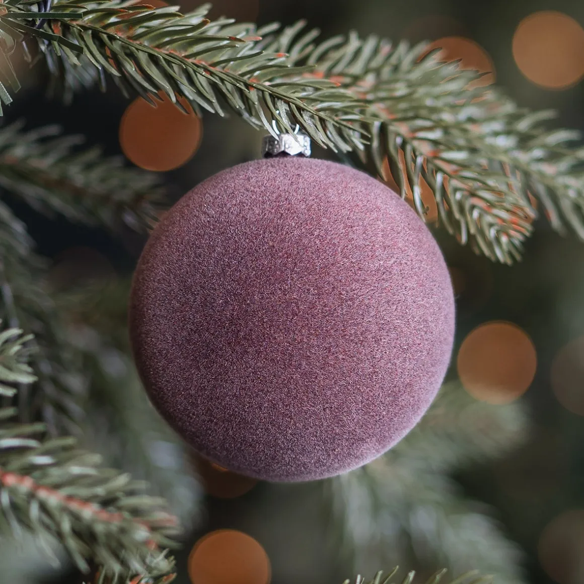 Brown Velvet Unbreakable Christmas Bauble