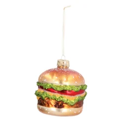 Burger Glass Hanging Figurine 9cm Gold