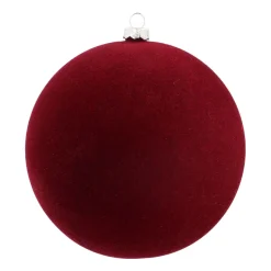 Burgundy Red Velvet Unbreakable Christmas Bauble