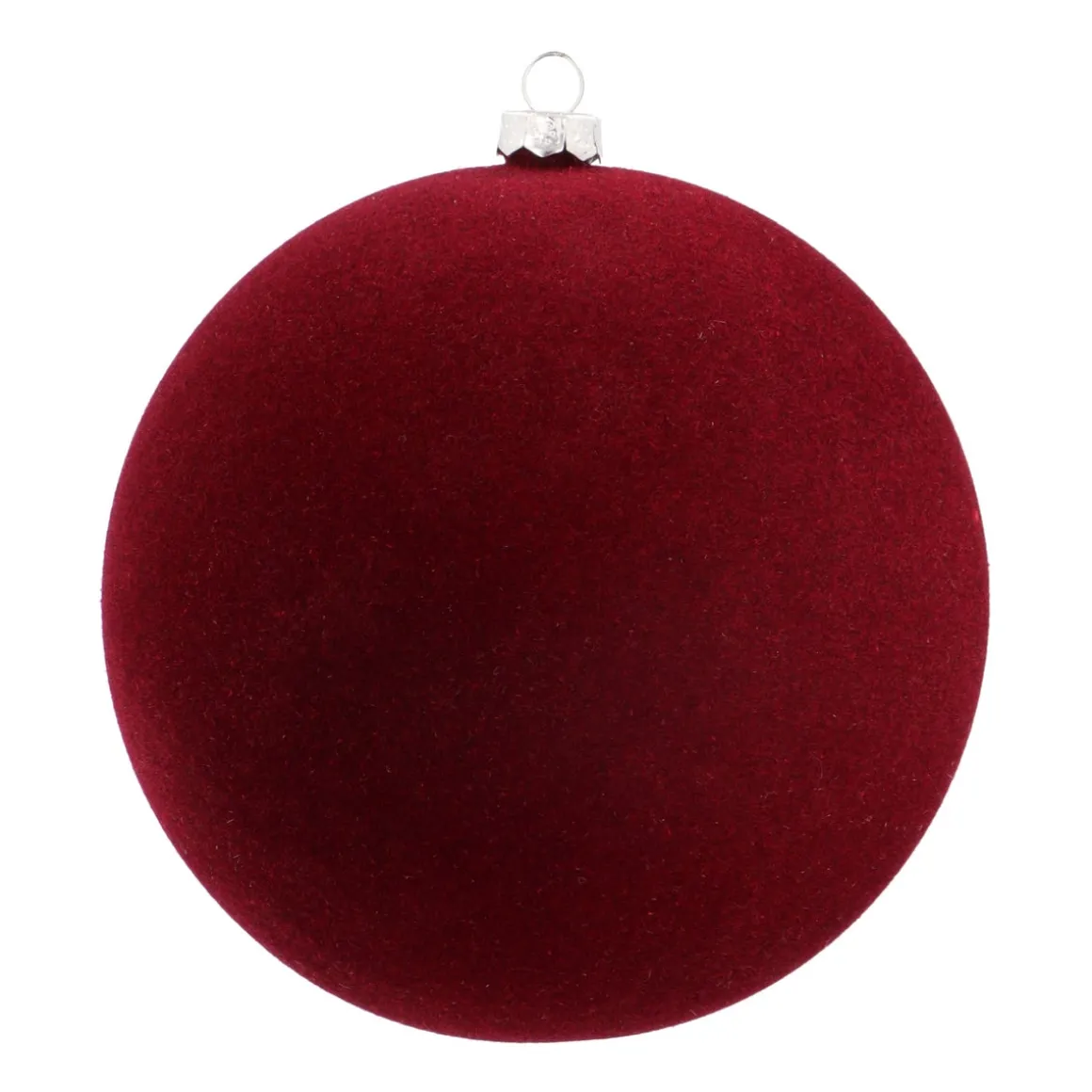 Burgundy Red Velvet Unbreakable Christmas Bauble