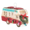 Camper Van Ornament, Glass, Red, 11cm/4.5in
