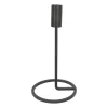 Candle Holder Matt Black | 20 Cm | Metal