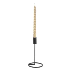 Candle Holder Matt Black | 20 Cm | Metal