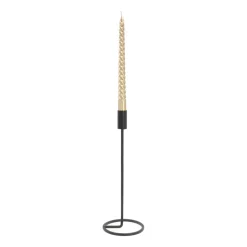 Candle Holder Matt Black | 32 Cm | Metal