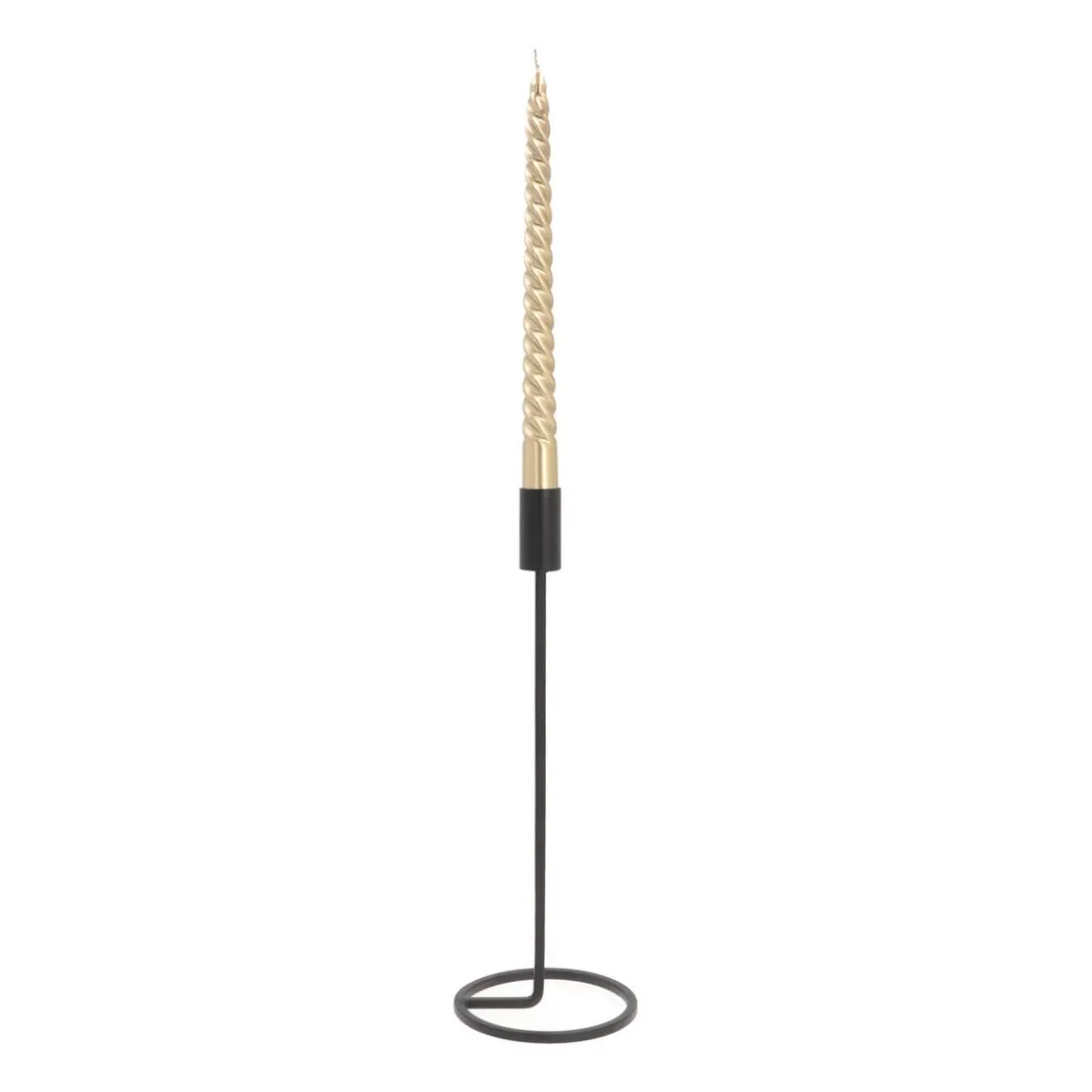 Candle Holder Matt Black | 32 Cm | Metal
