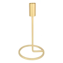 Candle Holder Matt Gold | 20 Cm | Metal