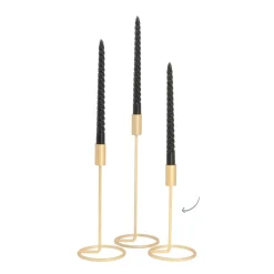 Candle Holder Matt Gold | 20 Cm | Metal