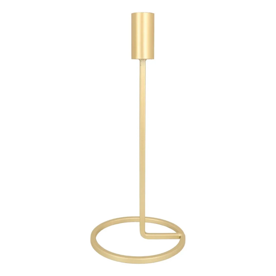 Candle Holder Matt Gold | 25 Cm | Metal