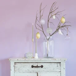 Candle Holder Matt Gold | 32 Cm | Metal