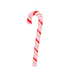 Candy Cane Christmas Ornament | Red-white-pink | Handmade | 14 Cm