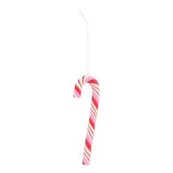 Candy Cane Christmas Ornament | Red-white-pink | Handmade | 14 Cm
