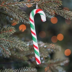 Candy Cane Christmas Ornament | Red-white-green | Handmade | 14 Cm