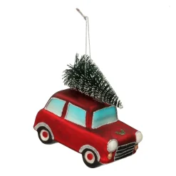 Car Glass Hanging Figurine 9.5cm Red