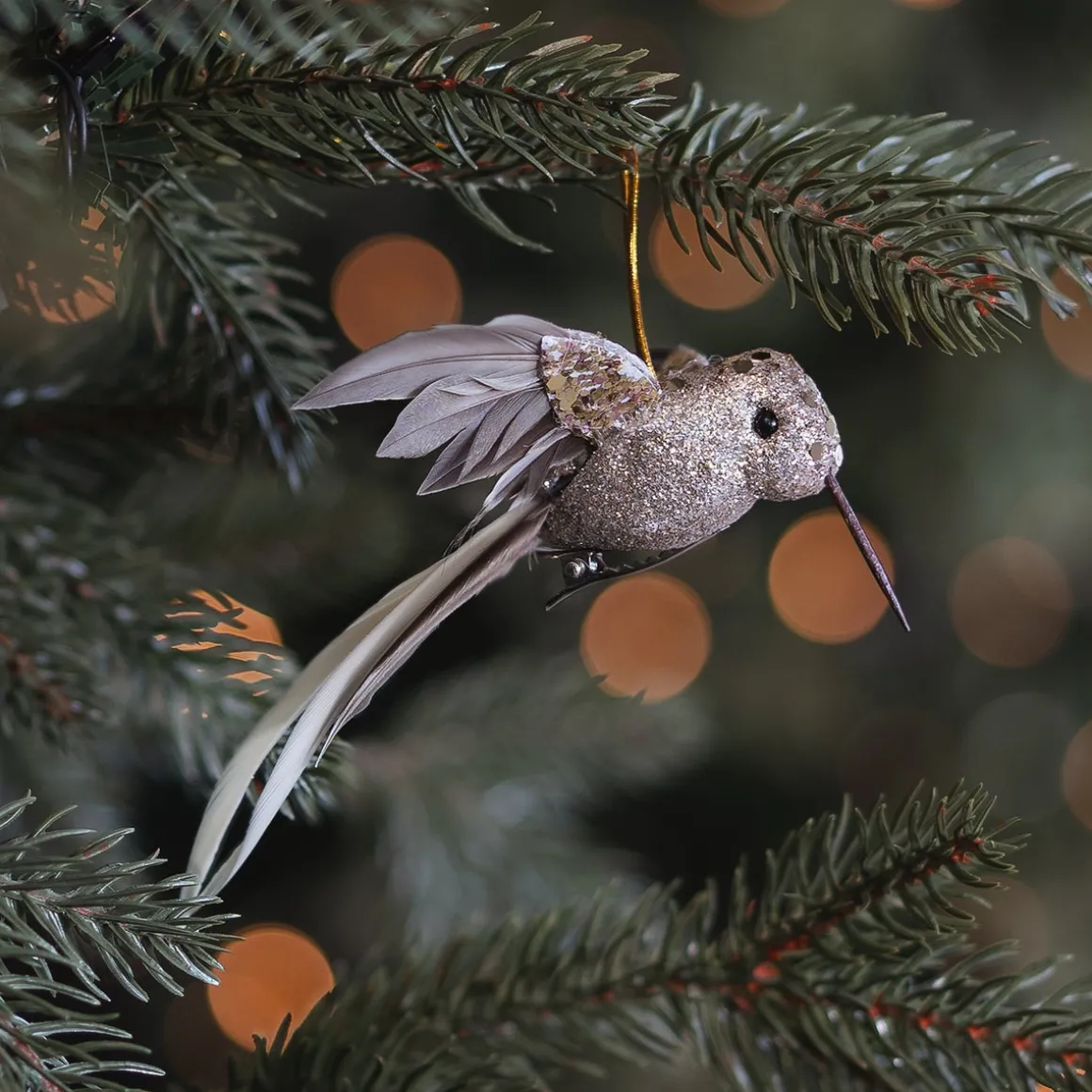 Champagne Bird On An Elegant Clip