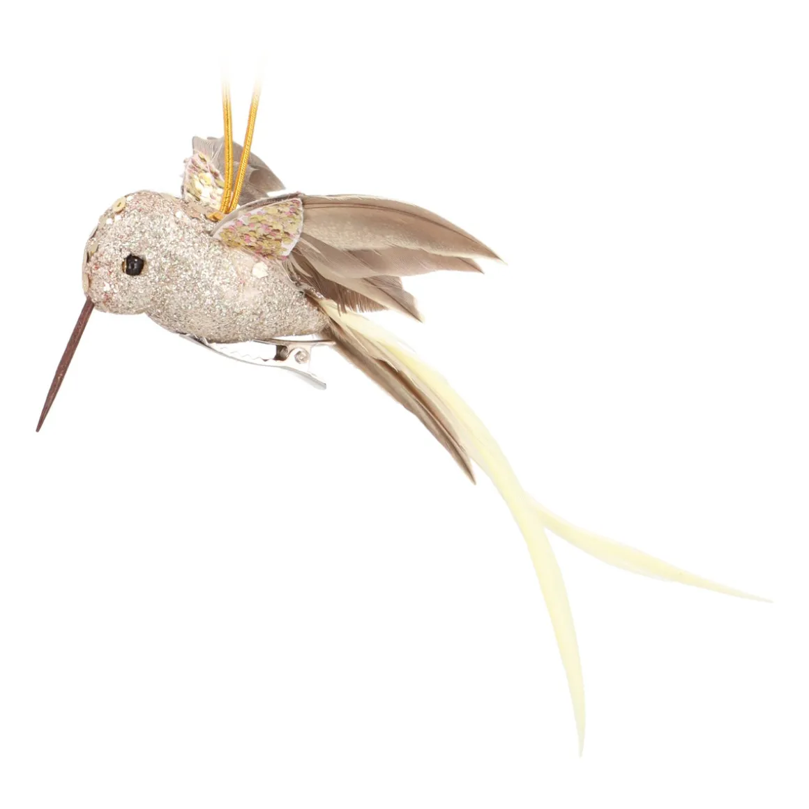 Champagne Bird On An Elegant Clip