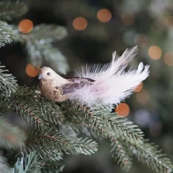 Champagne Bird With Glitter On A Stylish Clip