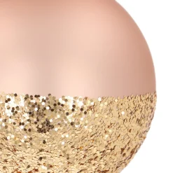 Champagne Christmas Bauble With Glitter Dip