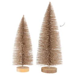 Champagne Christmas Tree 25 Cm With Glitters