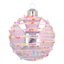 Cheerful Pink Metallic Christmas Bauble