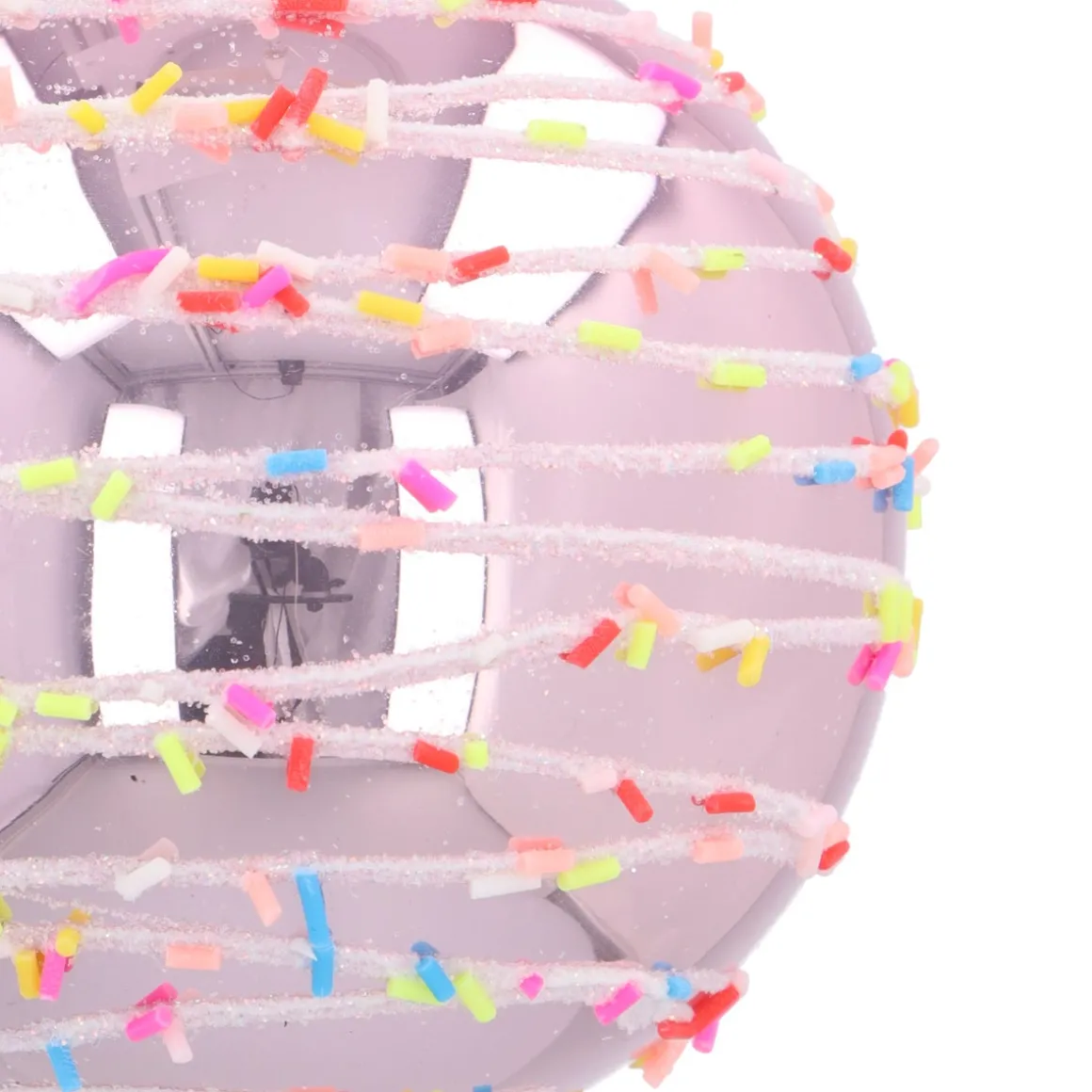 Cheerful Pink Metallic Christmas Bauble