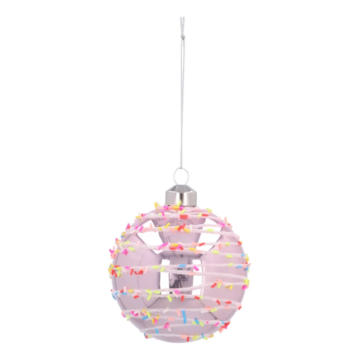 Cheerful Pink Metallic Christmas Bauble