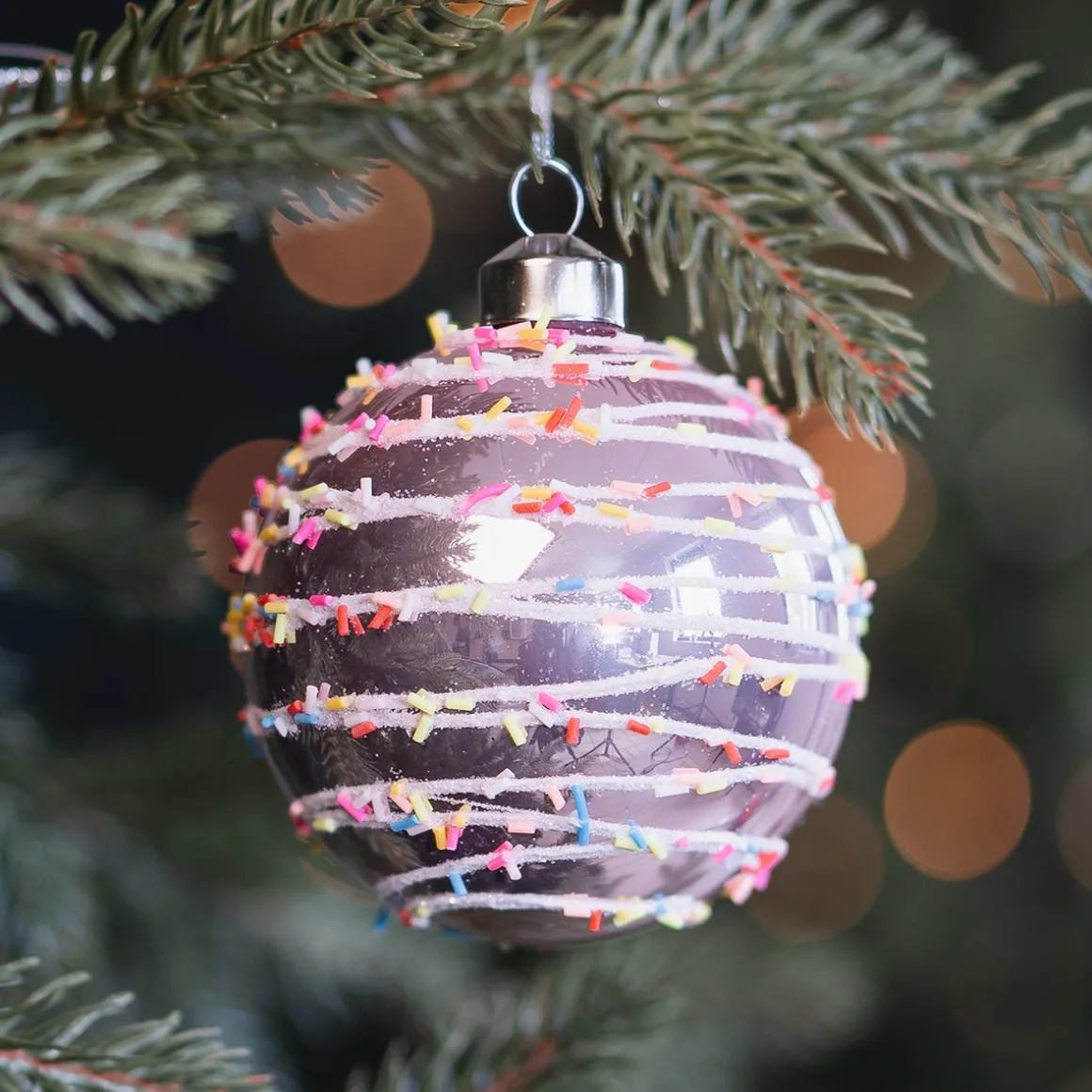 Cheerful Pink Metallic Christmas Bauble