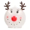 Christmas Bauble Reindeer 8 Cm With LED