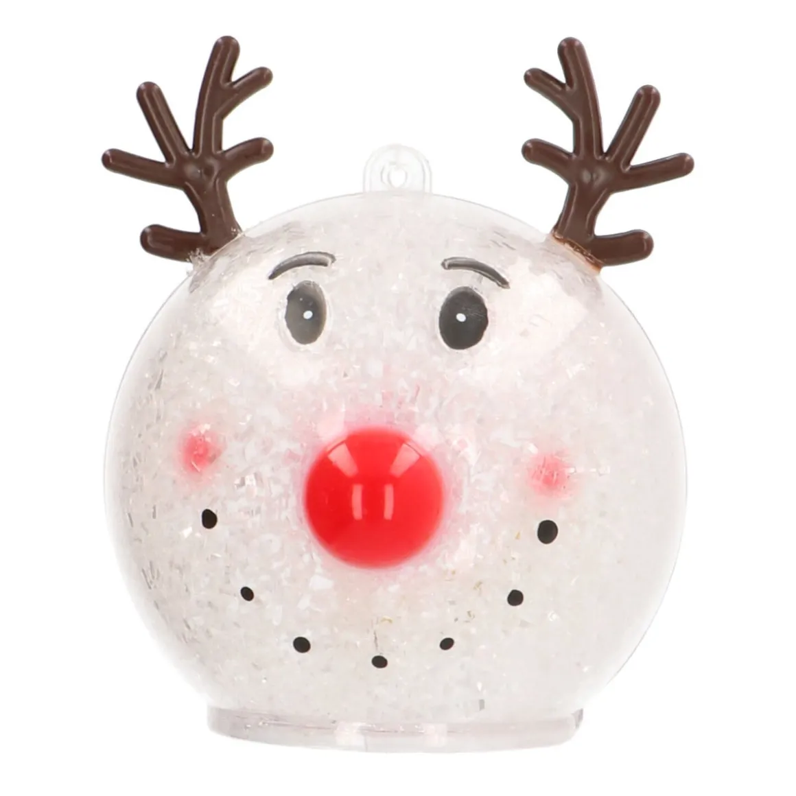 Christmas Bauble Reindeer 8 Cm With LED