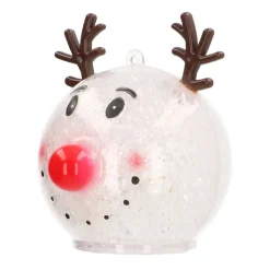 Christmas Bauble Reindeer 8 Cm With LED