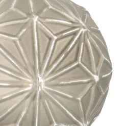 Christmas Bauble With Embossed Decoration | Glass | Cottage Green | 8 Cm