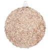 Christmas Bauble With Sequins 8cm Champagne